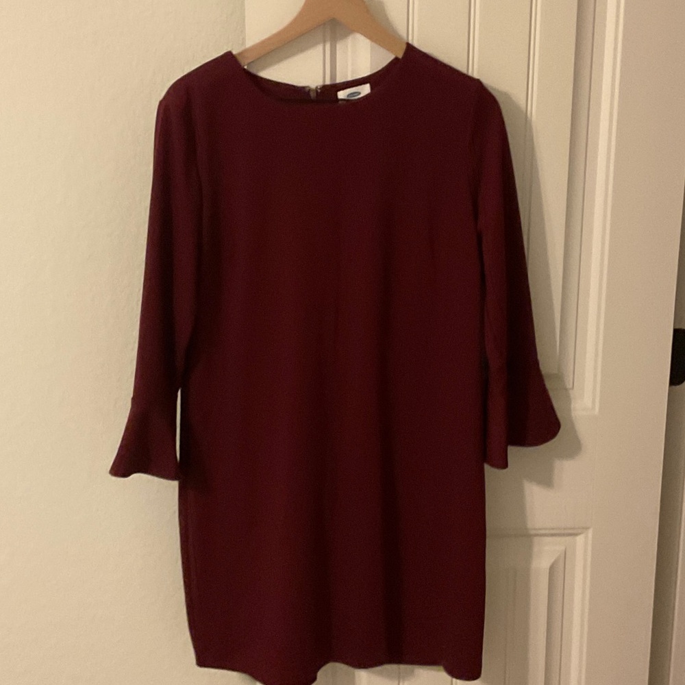 Old Navy Long Sleeve Burgundy Dress